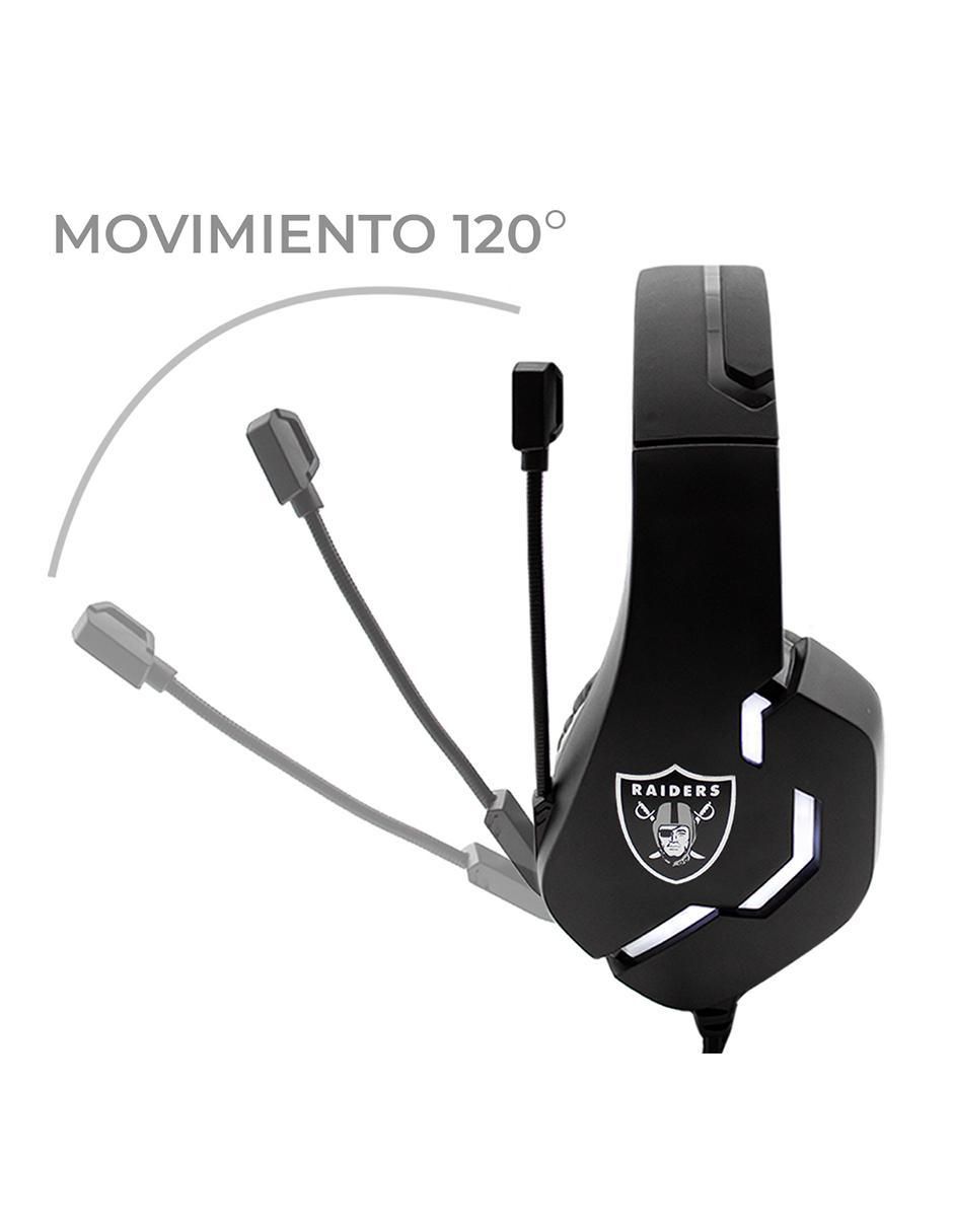 Audífonos gamer Las Vegas Raiders alámbricos 3 5