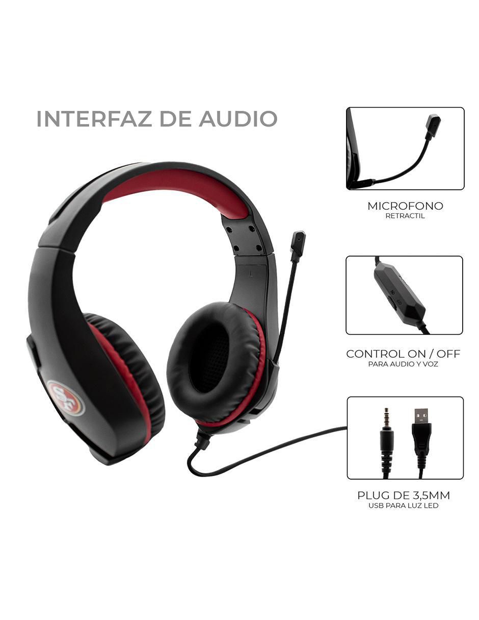 Audífonos gamer San Francisco 49s alámbricos 
324908DF09UN 3