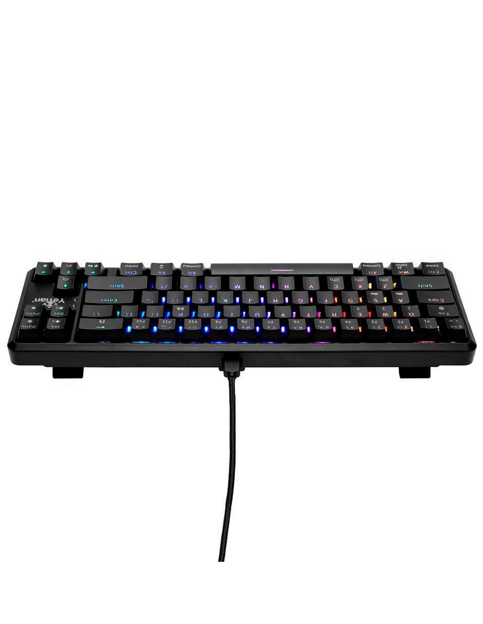 Teclado gamer USB, bluetooth retroiluminado español con interruptor lineal (red, black) Akil 5