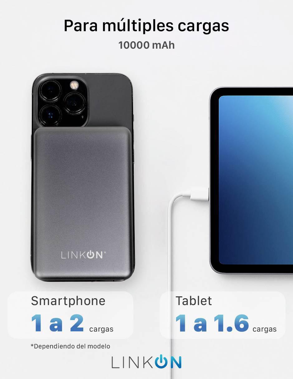 Batería portátil linkon 10000 mah power mag 10.000 mah