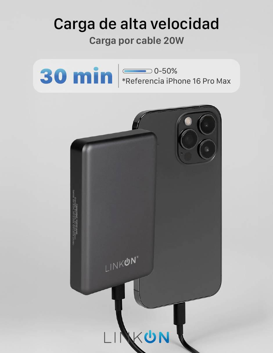 Batería portátil linkon 10000 mah power mag 10.000 mah