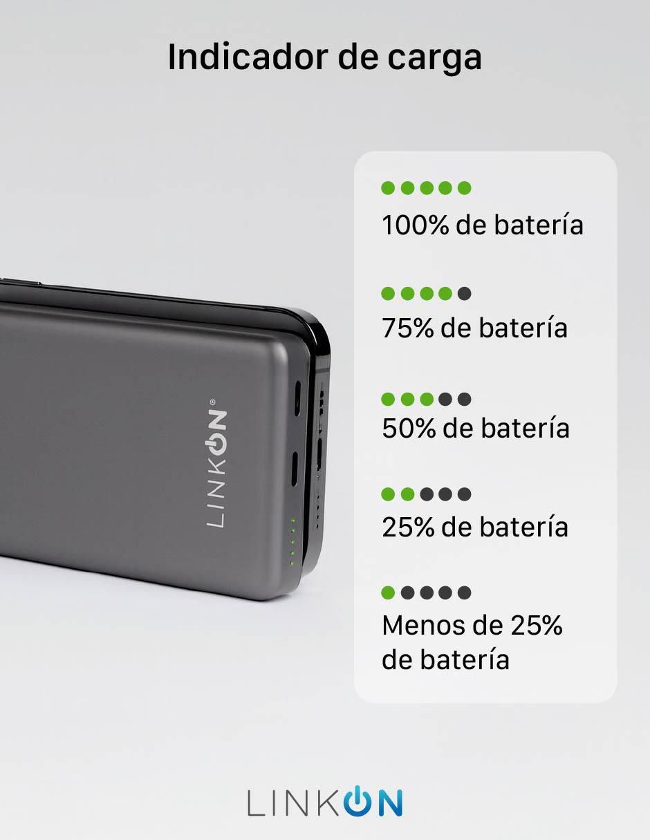 Batería portátil linkon 10000 mah power mag 10.000 mah
