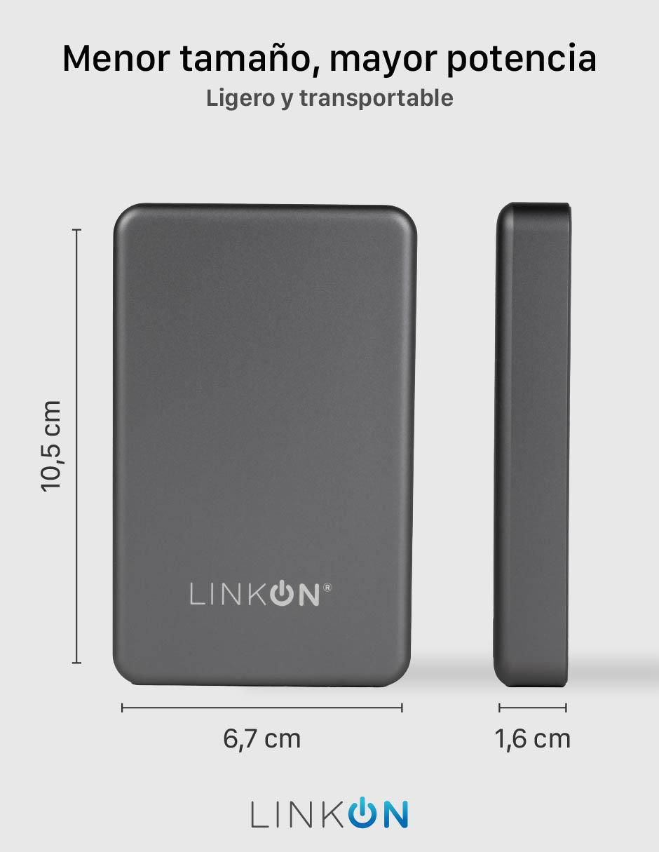 Batería portátil linkon 10000 mah power mag 10.000 mah