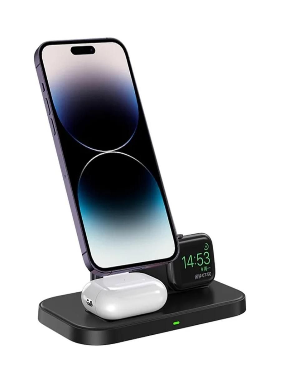 Estación de carga 3 en 1 de 5 w usb tipo c 5