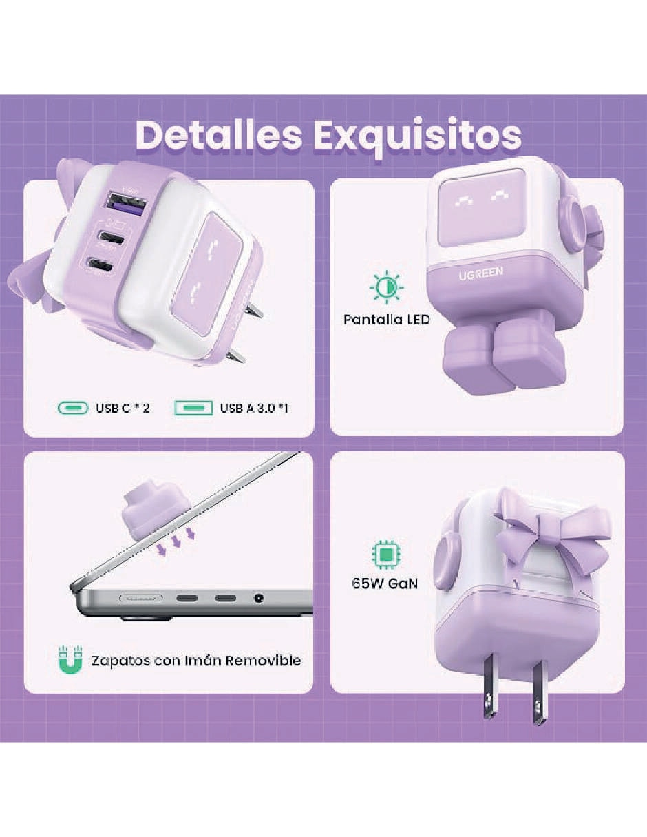 Cargador pared de 65 W CA Robotgan 35314 5