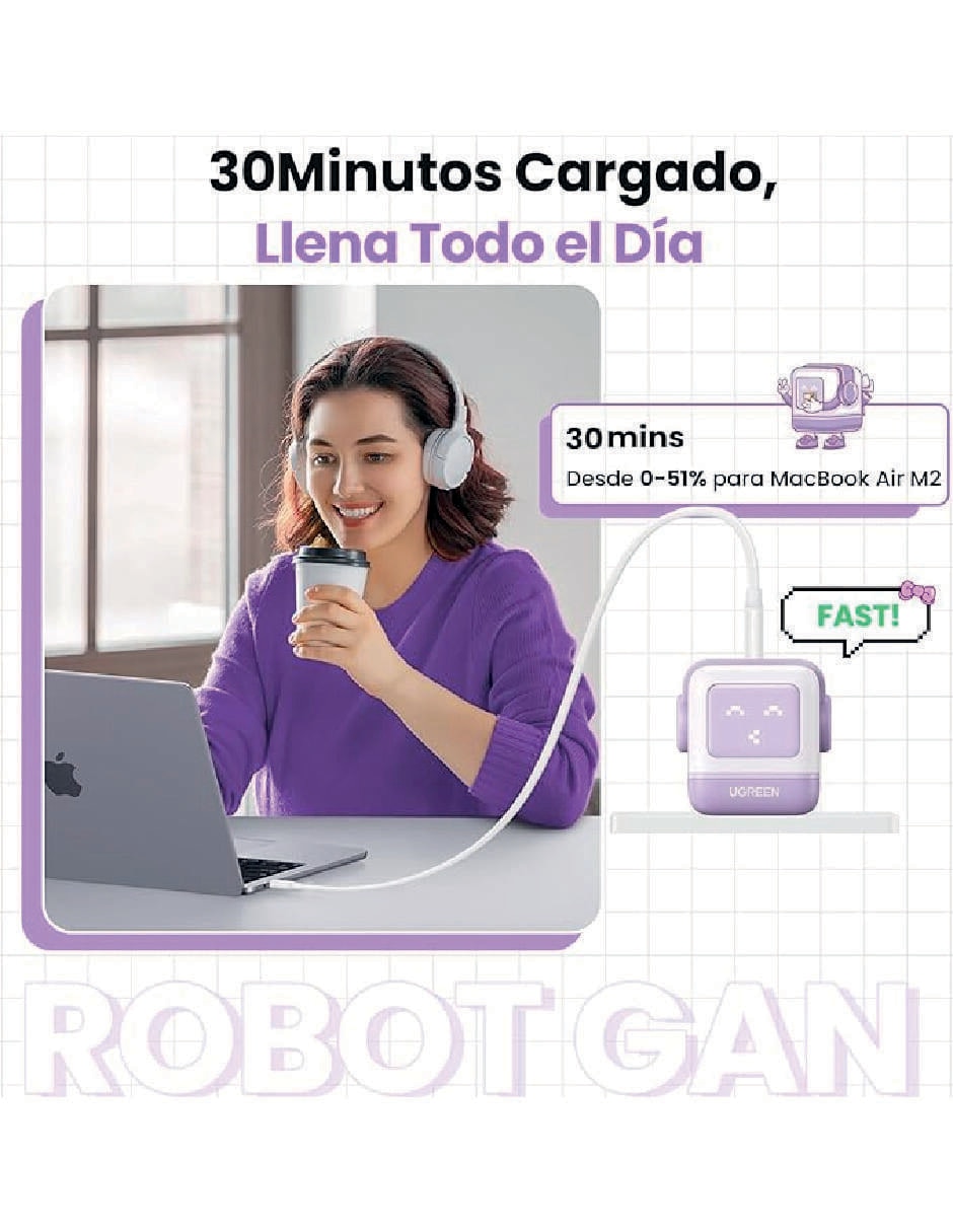 Cargador pared de 65 W CA Robotgan 35314 6