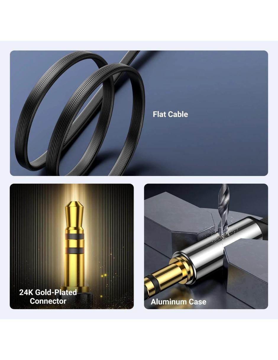Cable auxiliar 3.5 mm a tipo auxiliar 3.5 mm de 2 m 4