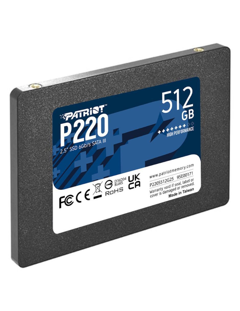 Unidad SSD capacidad 512 GB 2