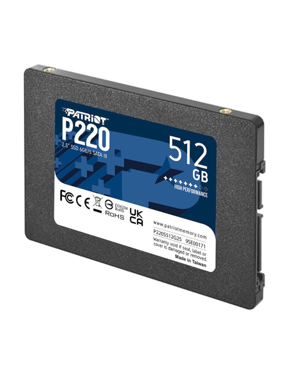 Unidad SSD capacidad 512 GB 3