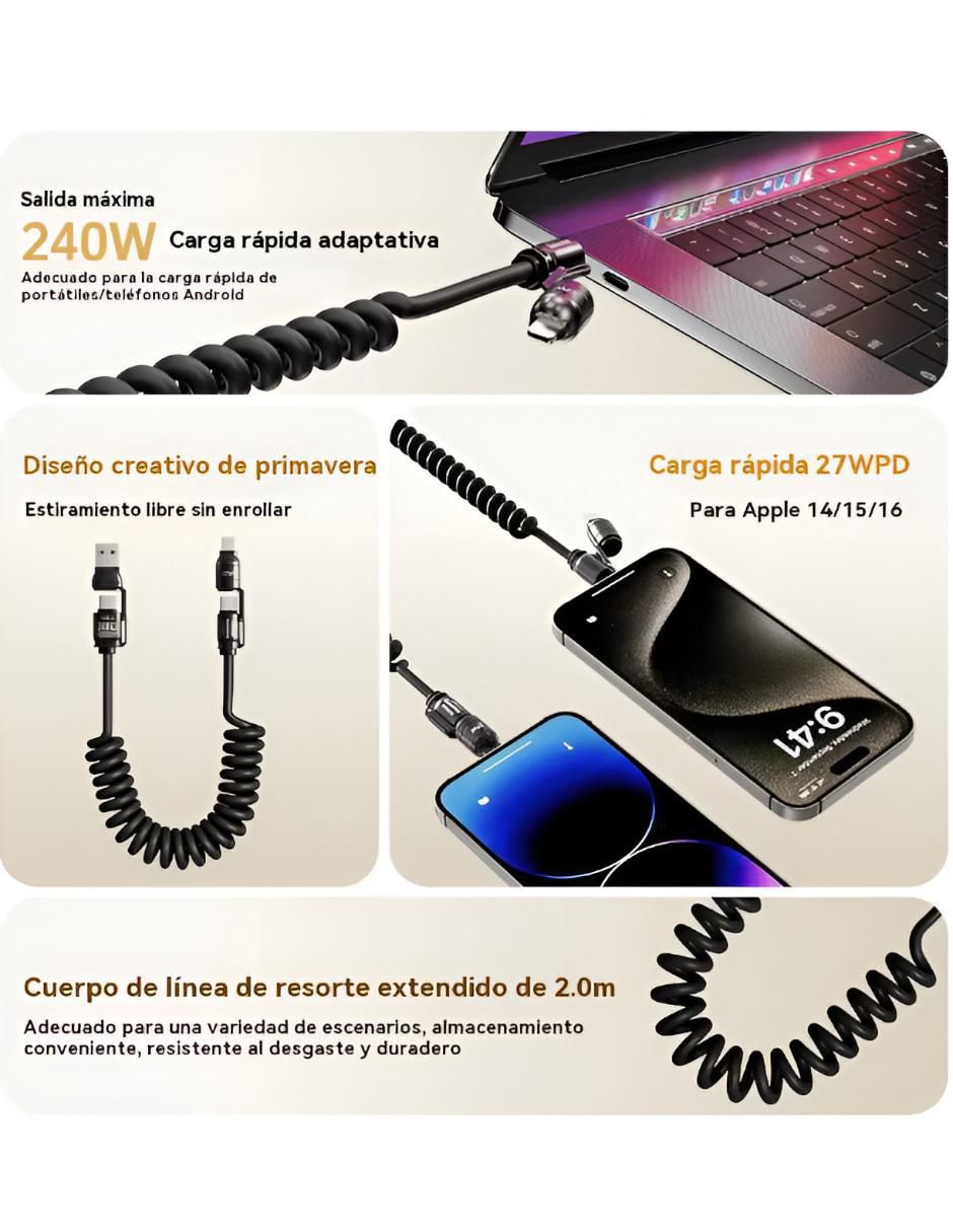 Cable USB C a tipo USB de 2 m 4