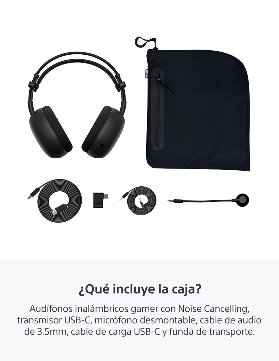 AUDÍFONOS GAMER SONY WH-G910N W, NEGRO