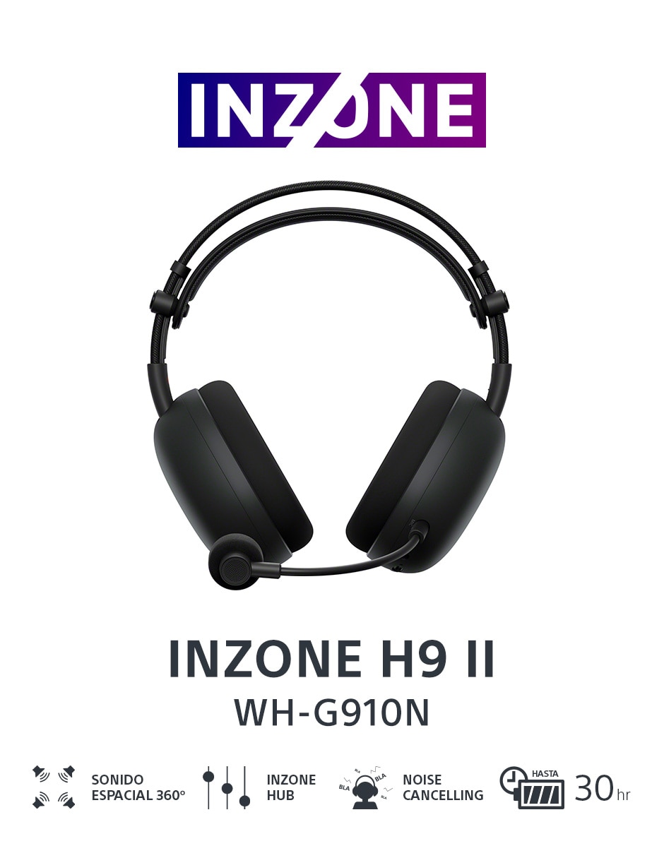 AUDÍFONOS GAMER SONY WH-G910N W, NEGRO