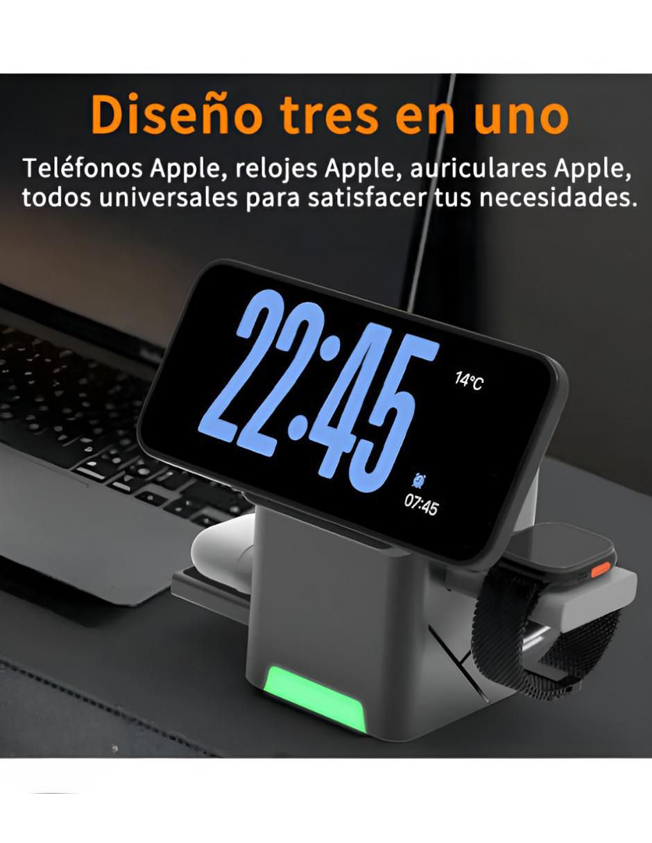 Estación de carga 3 en 1 de 15 W Universal 2