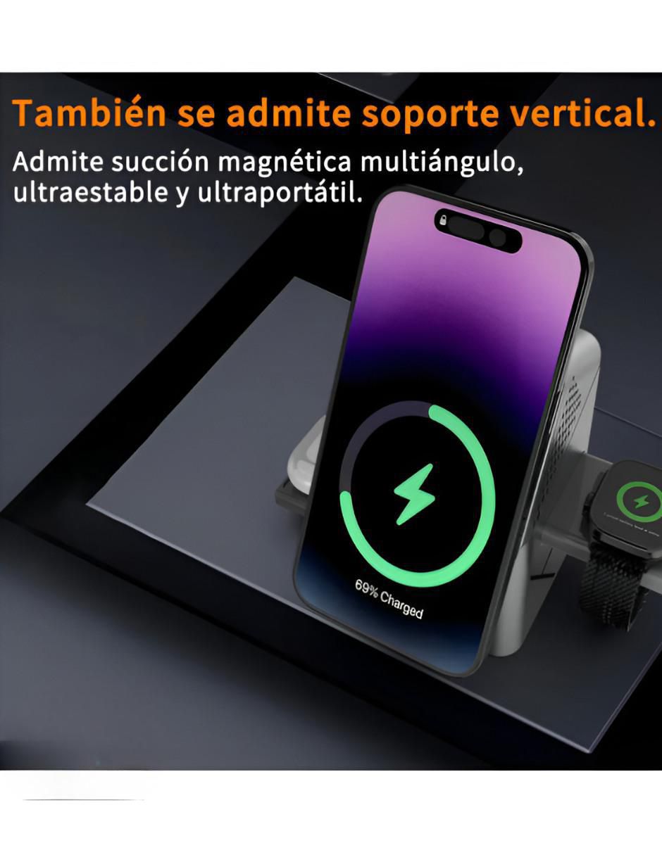 Estación de carga 3 en 1 de 15 W Universal 4