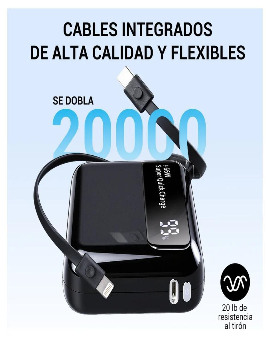 Batería portátil 20000 mAh 4