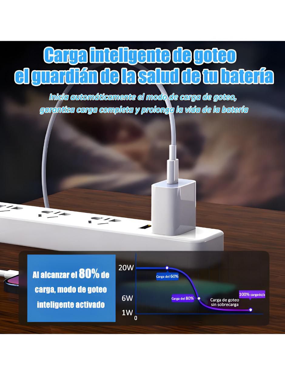 Cargador pared de 20 W USB tipo C 4