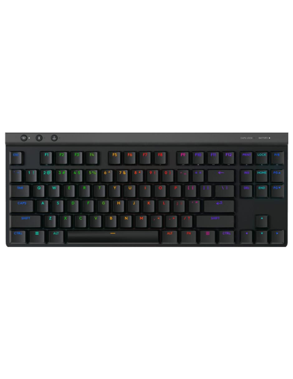Teclado gamer alámbrico e inalámbrico QWET inglés con interruptor táctiles brown clear G515 Lightspeed TKL RGB