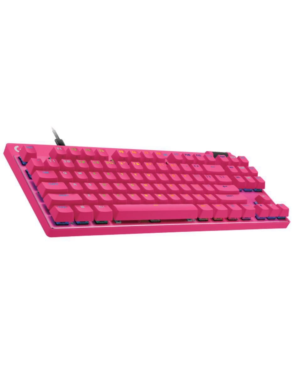 Teclado gamer USB-C QWERT inglés con interruptor táctiles brown clear PRO X TKL Rapid RGB 2