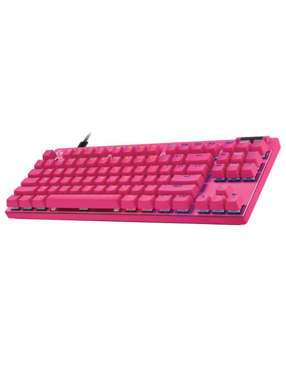 Teclado gamer USB-C QWERT inglés con interruptor táctiles brown clear PRO X TKL Rapid RGB 3