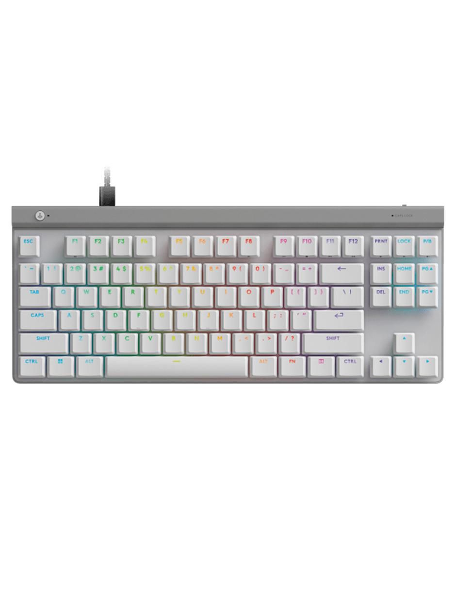 Teclado gamer USB-A 2.0 QWERT inglés con interruptor táctiles Brown Clear G515 TKL RGB