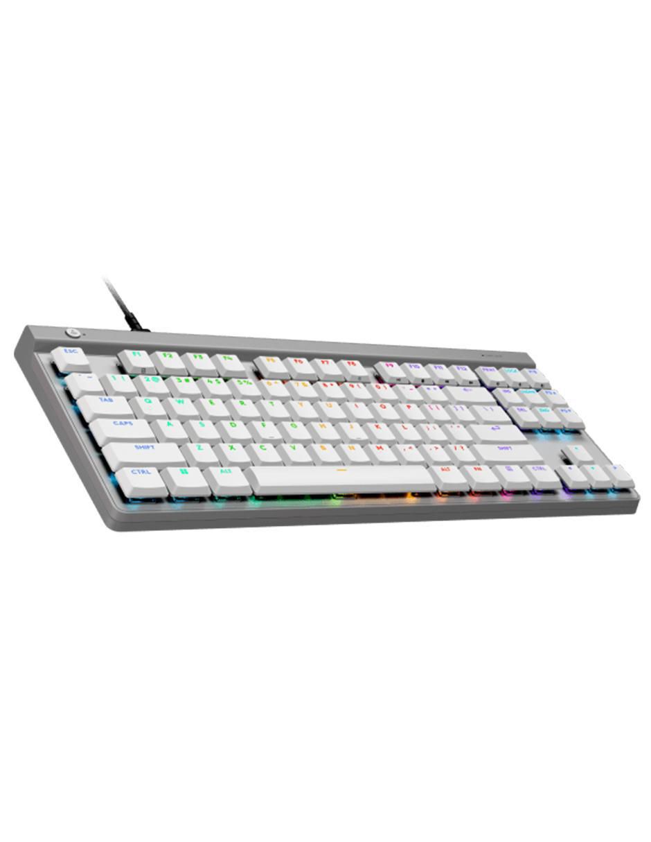 Teclado gamer USB-A 2.0 QWERT inglés con interruptor táctiles Brown Clear G515 TKL RGB 2