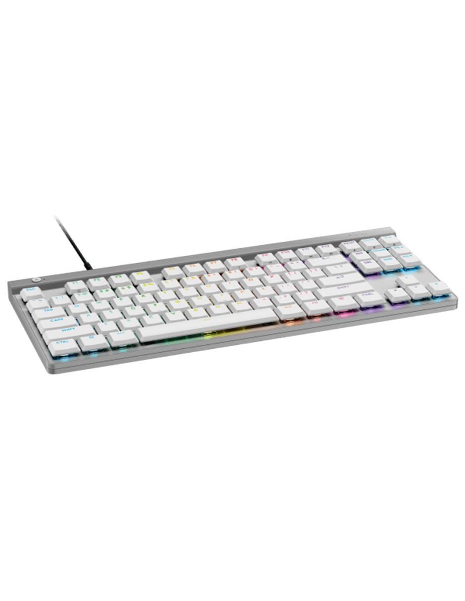Teclado gamer USB-A 2.0 QWERT inglés con interruptor táctiles Brown Clear G515 TKL RGB 3