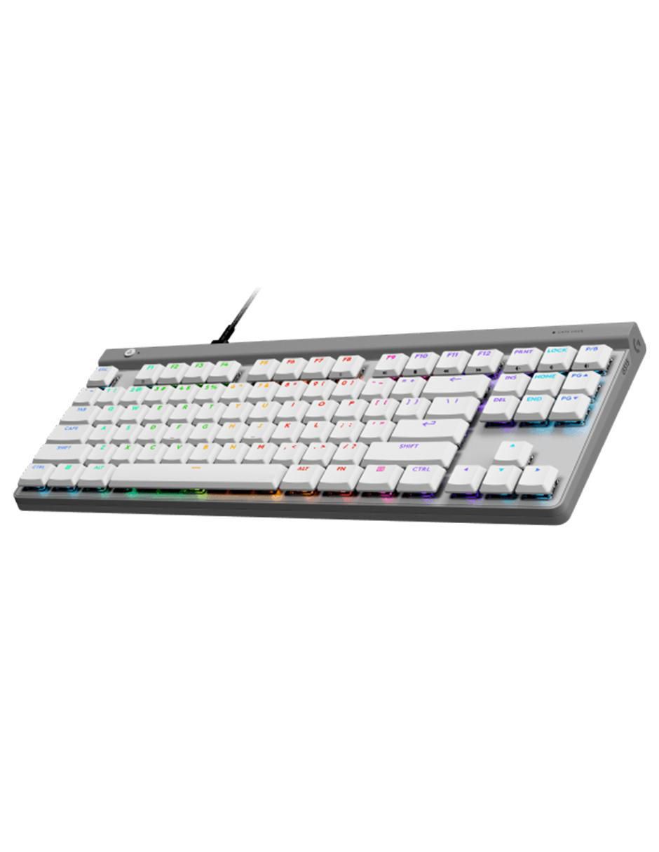 Teclado gamer USB-A 2.0 QWERT inglés con interruptor táctiles Brown Clear G515 TKL RGB 4