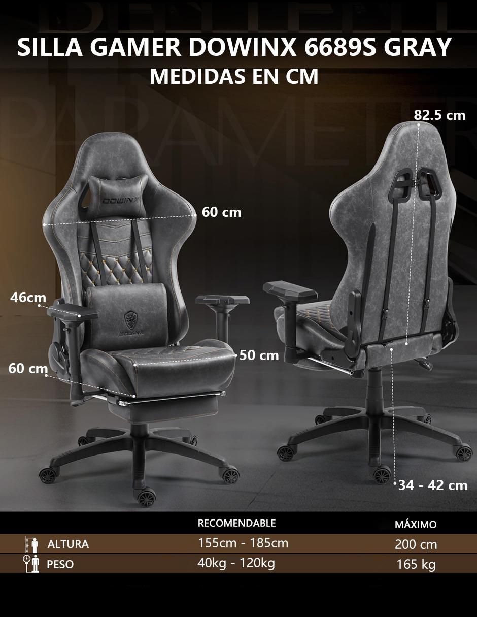Silla gamer con masajeador LS-6689S 12