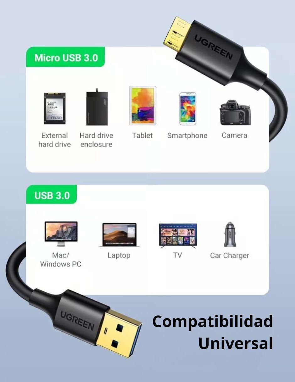 Cable micro USB a tipo USB de 0.5 m 8