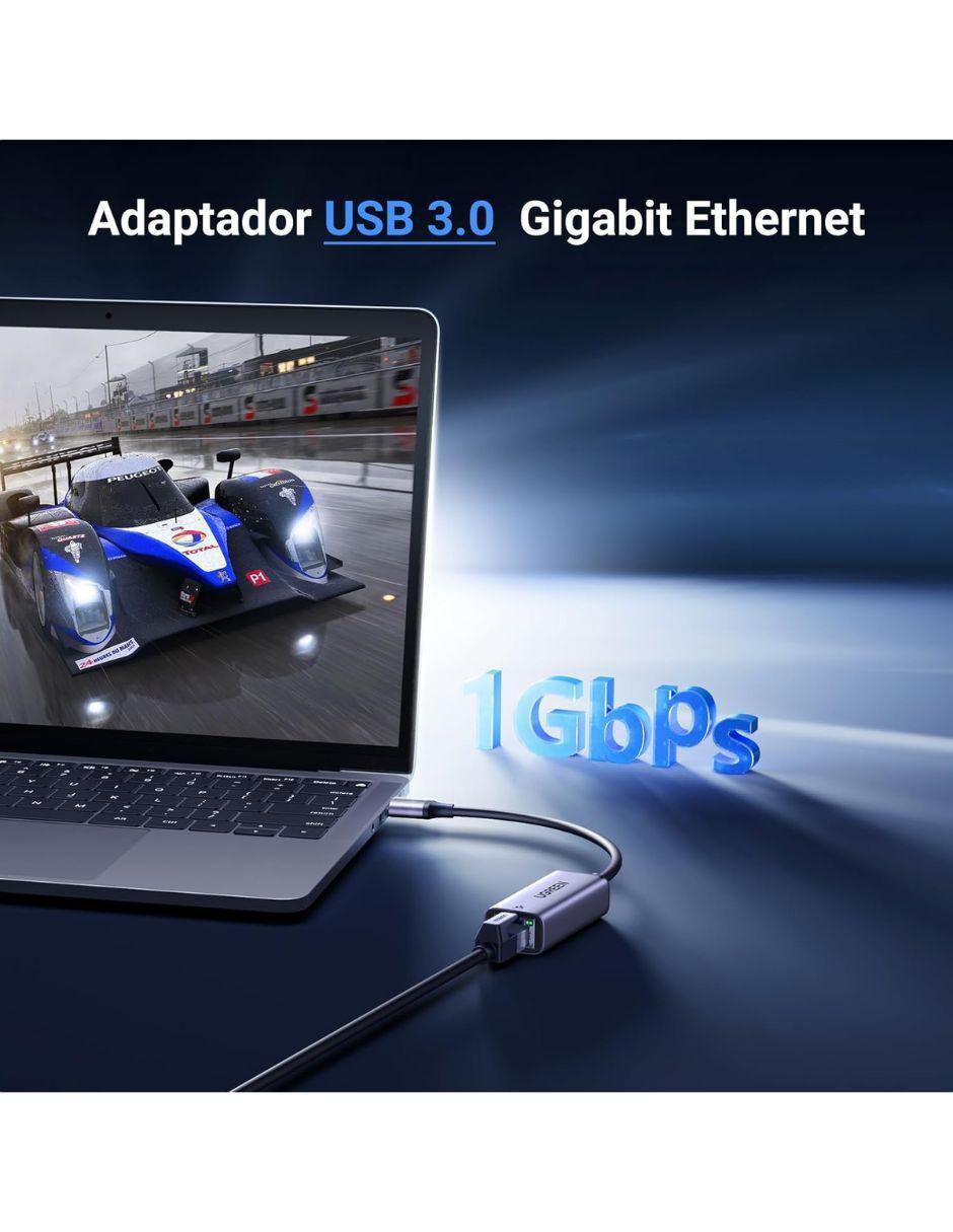 Set de cable ethernet a tipo USB de 0.5 m 2