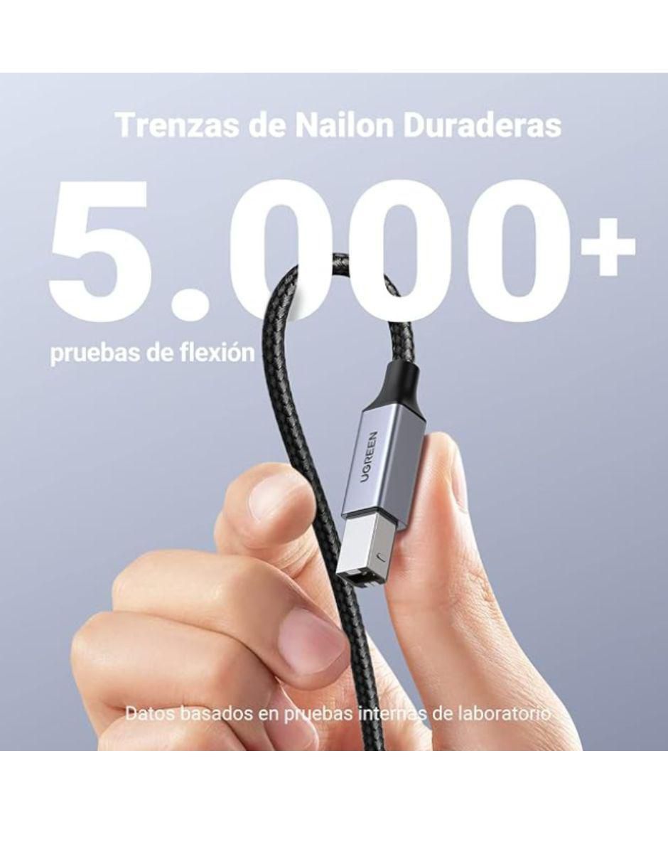 Cable USB C a tipo USB B de 2 m 3