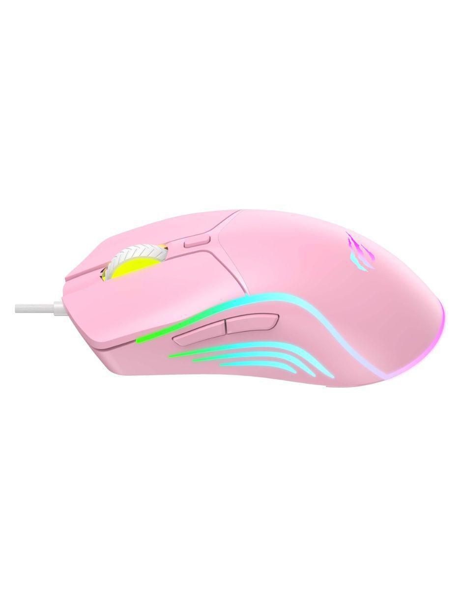 Mouse gamer MS1029 Rosa Rgb 7200 Dpi Ergonómico 4