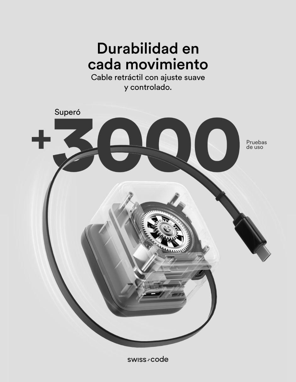 Cargador pared de 65 W USB Tipo A + USB Tipo C cube 65 8